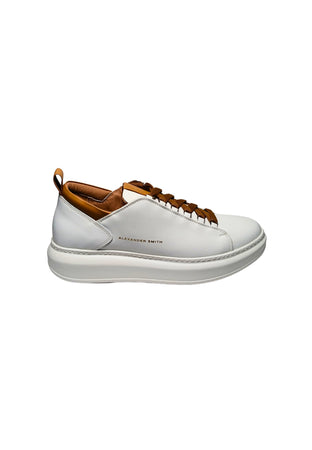 ALEXANDER SMITH Scarpe Uomo Alexander Smith Wembley Man-White Cognac da uomo