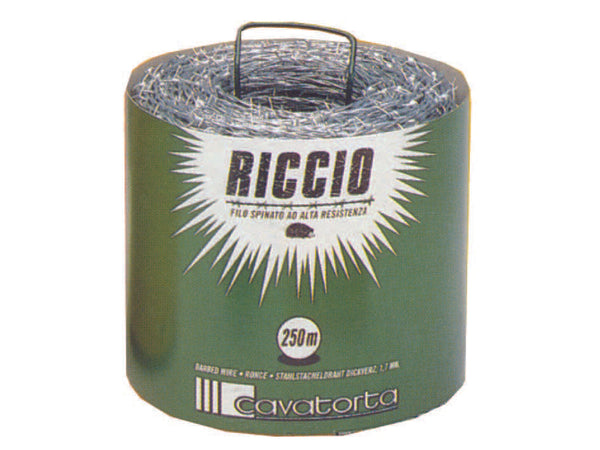 Filo Spinato Mt.250 Zincato Riccio - 1 Rotolo Cavatorta