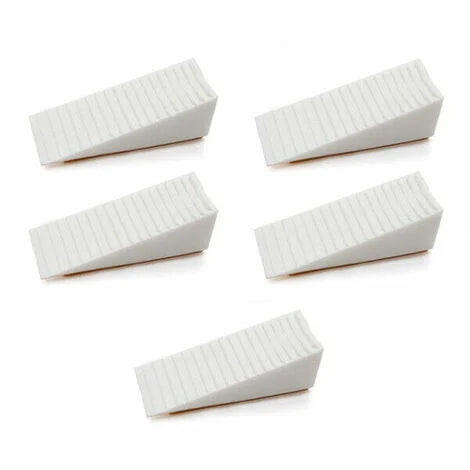 Bl Fermaporta A Cuneo Adesivo Bianco 8 Pz*- Plastimetal- 5,0 Blister