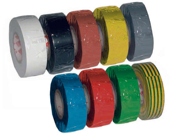 Nastro Isolante Spessore Mm.0,13- - Mm.19X25 Metri Colore Verde - 10 Pezzi Scapatapes