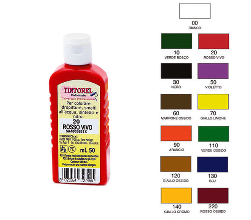 Colorante Universale Concentrato Tintorel- N.140 Ml.50 Giallo Cromo - 12 Pezzi