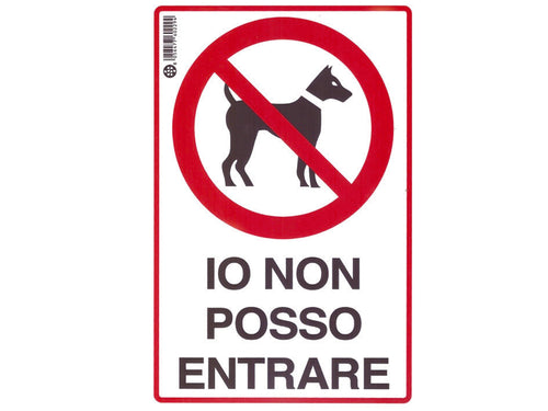 Cartello Io Non Posso Entrare- - Cm.20X30H. - 10 Pezzi
