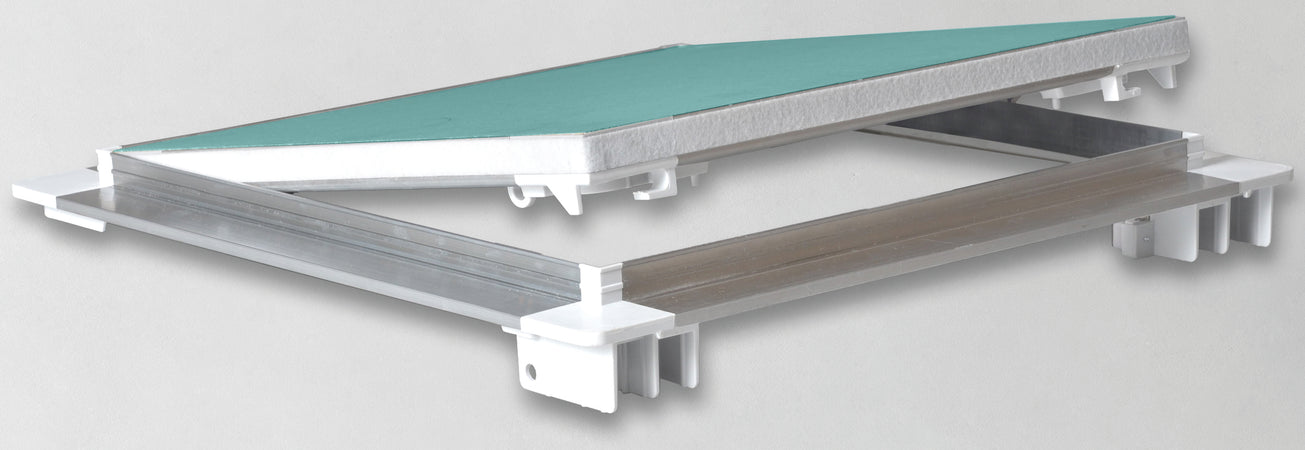 Botola Ispezione In Cartongesso Con Telaio Alluminio Dorika Cm. 50X50 Con Guarnizione 2.00 Pz