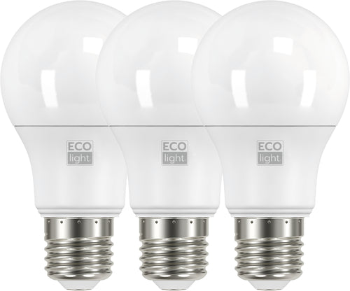 Ecolight Lampada A Led Goccia E27 3 Pz. Luce Naturale 9 W 10.00 Confezioni