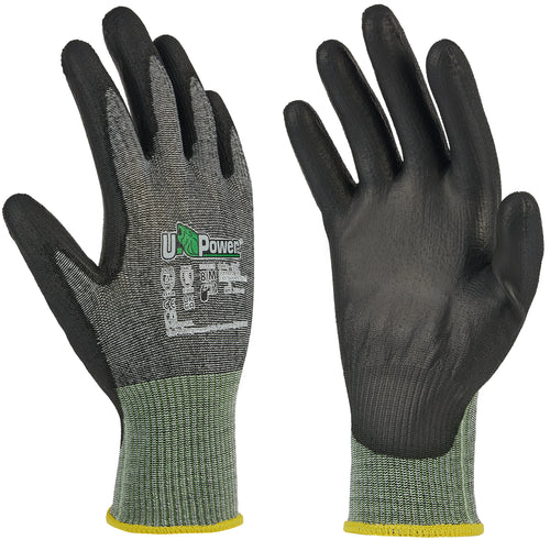 U-Power Guanti Da Lavoro Antitaglio B Samba In Nylon/Pu- Foam Col. Grigio/Verde Tg. 10 12.00 Paia
