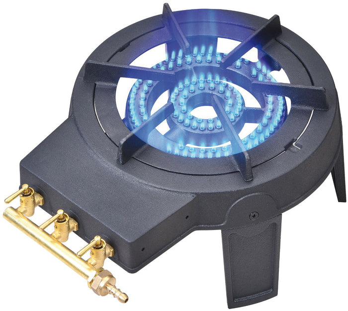 Fornello A Gas Gpl / Metano A 2 Fuochi Pianale In Acciaio Inox Cfparker Mod. 5522GB Colore: Grigio Blu - Foto 5