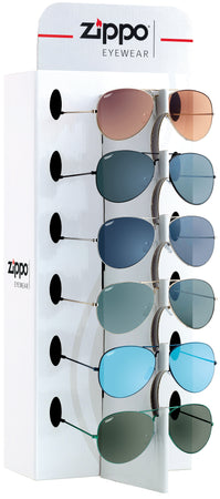 Zippo Assortimento Occhiali Da Sole 9 Paia + Espositore Obp-36B