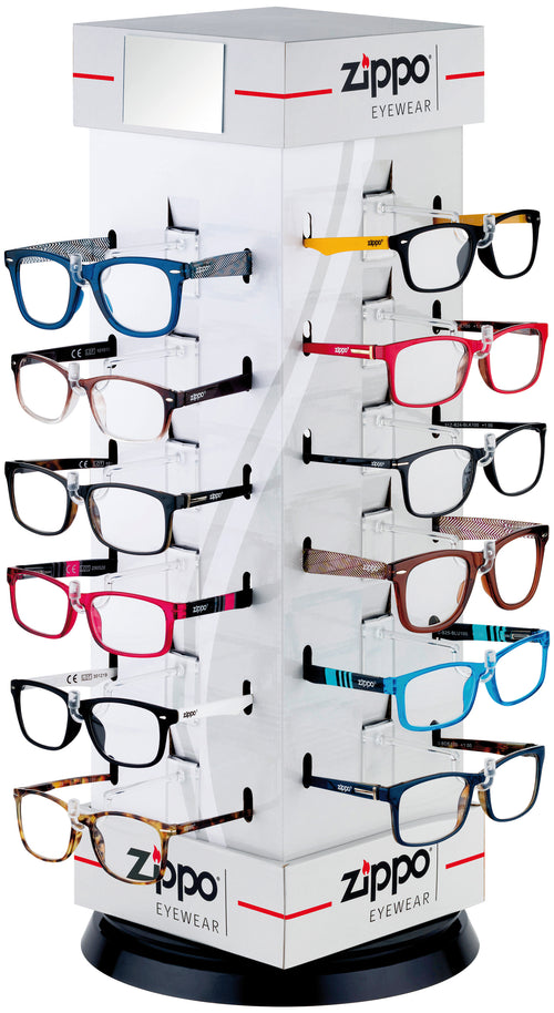 Zippo Assortimento Occhiali Da Vista 24 Paia + Espositore 31Z-Pd-24H