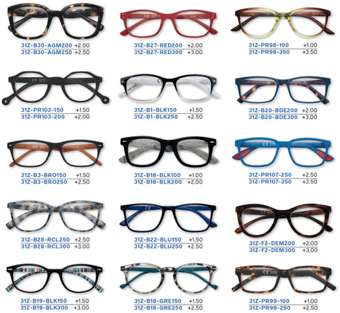 Zippo Assortimento Occhiali Da Vista 72 Paia + Espositore 331Z-P72-A2