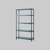 Scaffale In Resina Fisso Cm 40X90X188H - 5 Ripiani - Portata 300 Kg