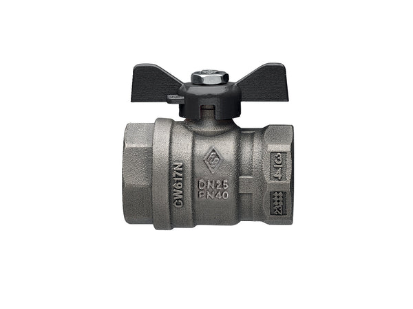 Valvola A Sfera A Passaggio Totale Ff Farfalla In Alluminio- 3/4 Dn 20 Pn 40- Rb- Pezzi 1