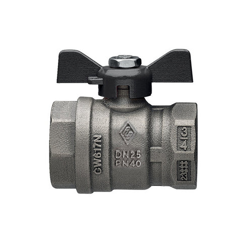 Valvola A Sfera A Passaggio Totale Ff Farfalla In Alluminio- 1 Dn 25 Pn 40- Rb- Pezzi 1
