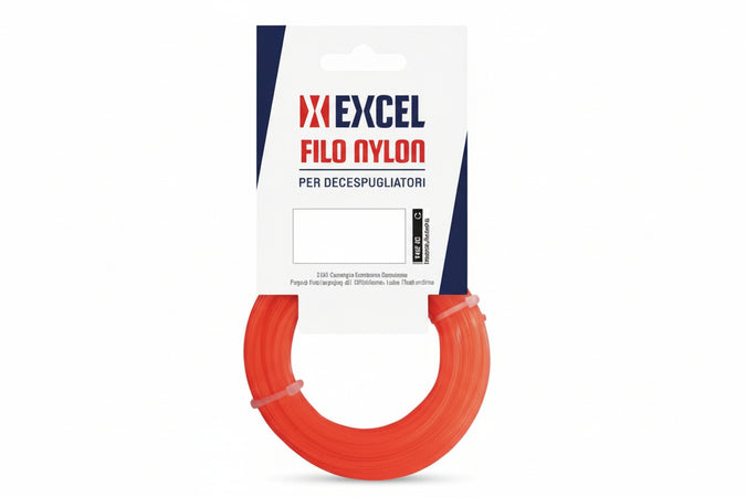 Filo Per Decespugliatore In Nylon Quadro Arancio- - Mm.2 In Matassa Da Mt.15 - 4 Pezzi Excel