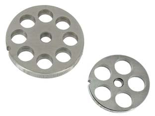 Piastre In Acciaio Inox Per Tritacarne Elettrici- - N°10/12 Foro Mm.14 - 1 Blister Reber