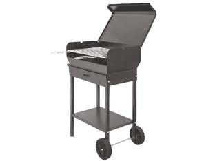 Barbecue Rettangolare A Carbonella Doriano Con Ruote Griglia Cm.57,5X37 Mille