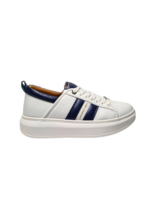 ALEXANDER SMITH Scarpe Uomo Alexander Smith Eco-Wembley Man-White Blue da uomo