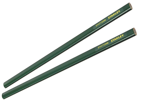 Matita Da Falegname E Muratore Verde Mm.300- - (Stht1-72998) - 12 Pezzi Stanley