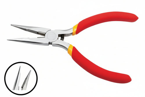 Pinza Mini Becchi Mezzi Tondi Diritti Mm.125 - 3 Pezzi Alte