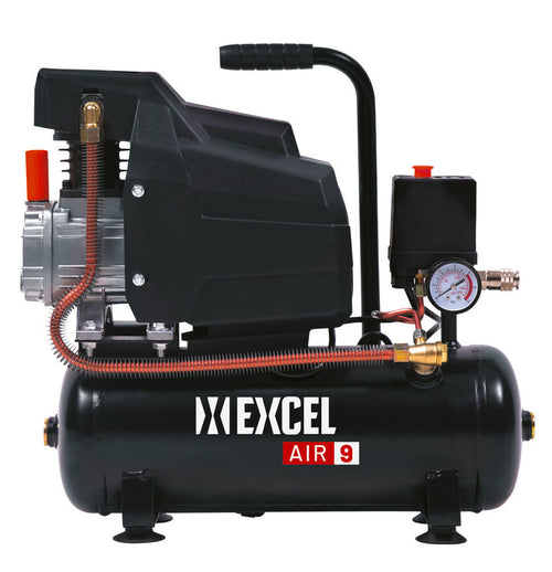 Compressore Coassiale Lubrificato A Olio Air 9 Lt.9 Monofase Excel