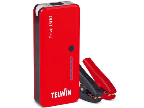 Avviatore/Power Bank Drive 1500 12V Con 2 Porte Usb E 2 Luci Telwin