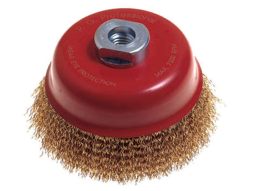 Spazzola A Tazza Fili Acciaio Per Smerigliatrice- - Ø Mm. 60 Foro Filettato14 Ma Pg 485.30 - 2 Blister Pg