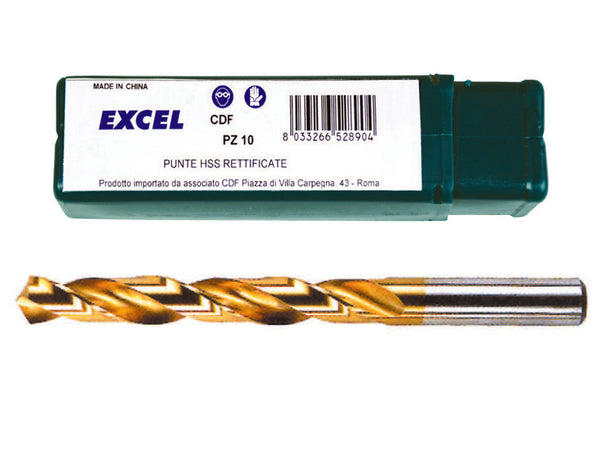 Punte Hss Titanio- - Ø Mm.1,25 - 10 Pezzi Excel