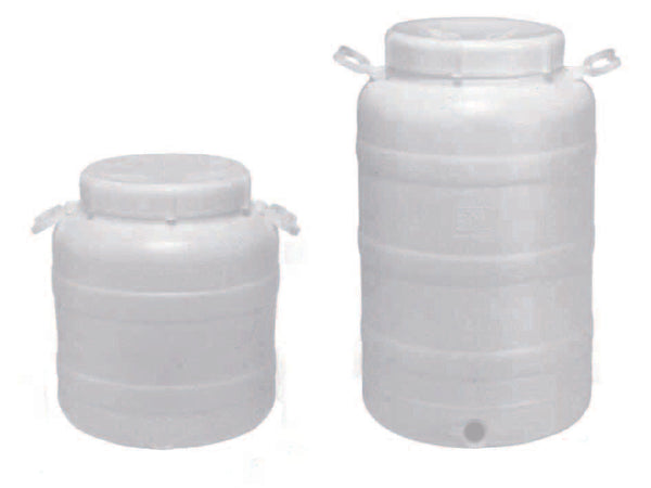 Fusto A Bocca Larghissima In Polietilene Per Alimenti Lt.30 Bocca Ø Cm.25 Misure Ø Cm.37X42H.