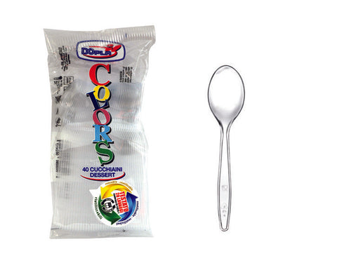 Cucchiaini Trasparenti Pz.40 - 30 Confezione Dopla