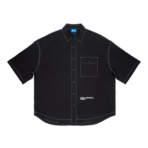 KARL LAGERFELD Camicia Over Uomo Karl Lagerfeld Black da uomo