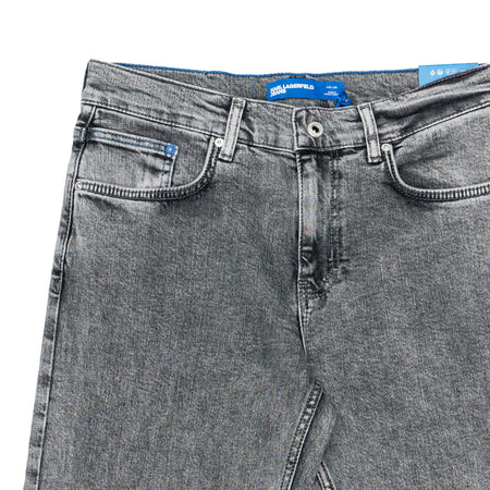 KARL LAGERFELD Jeans Gamba Dritta Uomo Karl Lagerfeld Washed Black da uomo