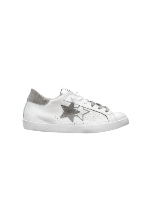2-STAR Sneakers Uomo 2-star Prime Star Bianco stella grigia da uomo