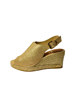 KANNA Scarpe Donna Kanna Sandalo Chianti Oro-Zeppa e chiusura con cinturino da donna