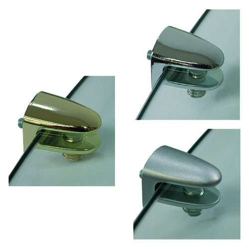 Morsetto Reggicristallo Cromo Lucido - Pz. 2 - Blister Koncreto