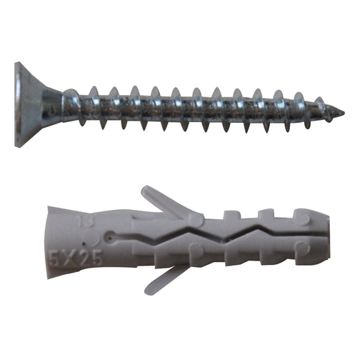 Tassello Nylon 'Tc55' Mm. 5 Vite 4,0X30 - Pz. 20 - Blister Koncreto