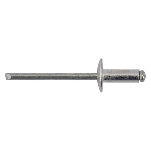 Rivetto A Strappo In Alluminio 4,8 X 20 - Ø Testa 14 Cf. 25 Pz - Blister Koncreto
