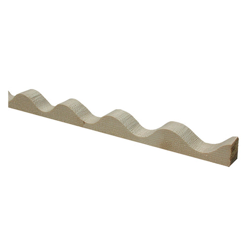 Profilo In Legno Ondulato Cm 200