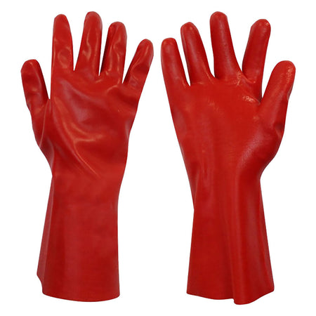 Guanti Pvc Impregnato 'Standard' Taglia Unica- 12 Coppia - Neri