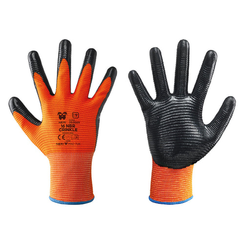 Guanti Filo Continuo Art.16 Nbr Crinkle Tg. 9- 12 Coppia - Neri