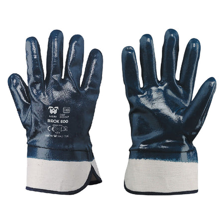 Guanti Nbr Manichetta Tela 'Brok 800' Tg. 10 (Xl)- 12 Coppia - Neri