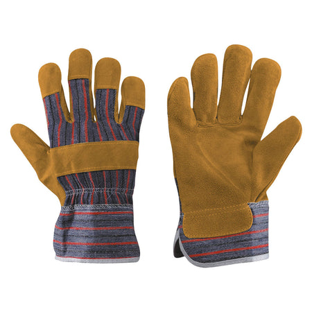 Guanti Palmo Crosta Dorso Tela Art.'88Cbs' Tg. 10- 12 Coppia - Neri