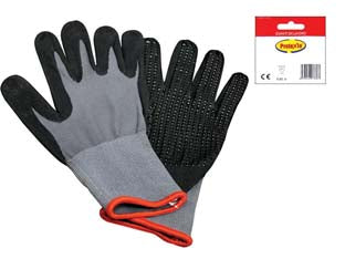 Guanti Da Lavoro In Poliestere Palmo Rivestito E Puntinato In Nitrile- - Tg.10 - 12 Paio Excel