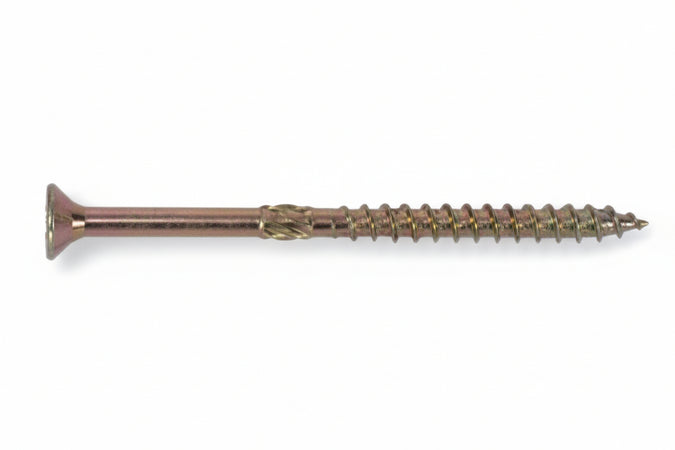 Viti Truciolare Testa Svasata Torx Acciaio Zincato Giallo Fm-Wood Pro- - Ø Mm.10X180 Filetto Mm.100 - 50 Pezzi Friulsider
