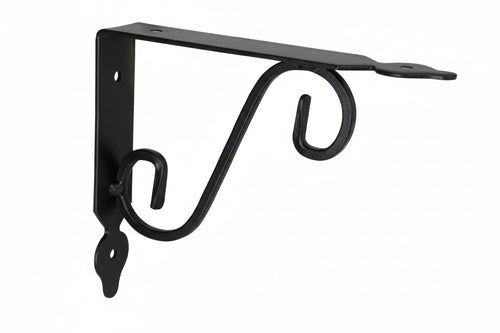 Mensole Ornamentali Brackets Extra Strong Nere- - Mm.300X30X280H. (13X11) - 2 Pezzi