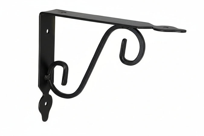 Mensole Ornamentali Brackets Extra Strong Nere- - Mm.300X30X280H. (13X11) - 2 Pezzi