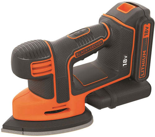 Black+Decker Levigatrice Mouse A Batteria Bdcds18-Qw 18V 1 Batteria 1,5 Ah