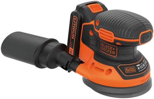 Black+Decker Levigatrice Rotorbitale A Batteria Bdcros18-Qw 18V 1 Batteria 1,5 Ah