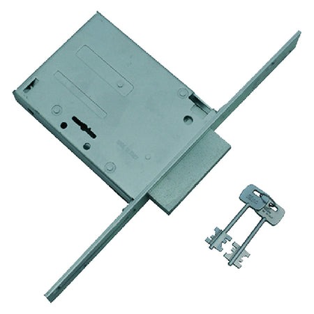 Serratura A Doppia Mappa Da Infilare Per Fascia Art. 661 E 70 - Scatola Mm 123 X 82 X 3 - Iseo