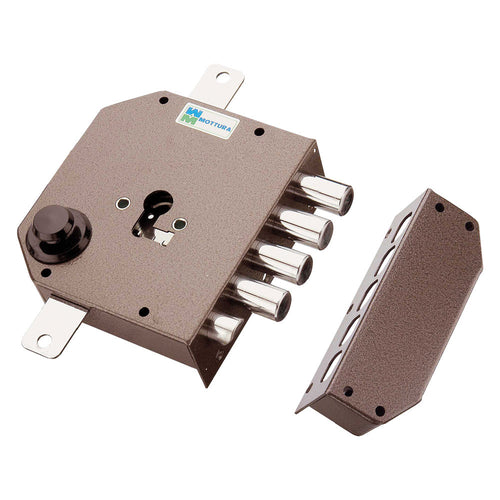 Serratura Da Applicare Triplice Per Cilindro Europeo Art. 630 Sx E 63 - Mm 132 X 146 - Mottura