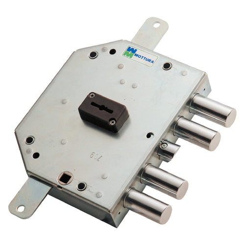 Serratura Da Applicare Triplice Per Porte Blindate Art. 89C.755 Sx E 60 - Mm 132 X 165 - Mottura