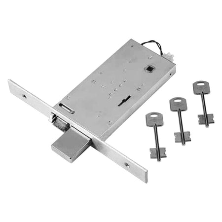 Serratura Elettrica Doppia Mappa E 90 - Fr.25 Mm. 3 Punti Chiusura - Nuova Feb